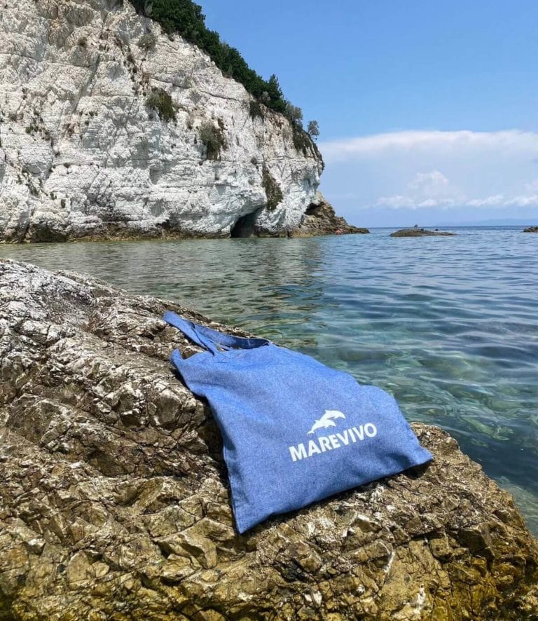 Shopper cotone riciclato - Blue Shop Marevivo (2)